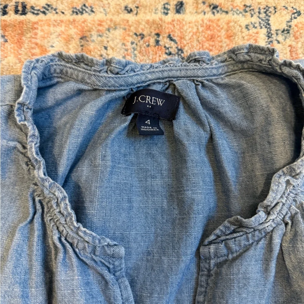 J. Crew Chambray Tiered Dress